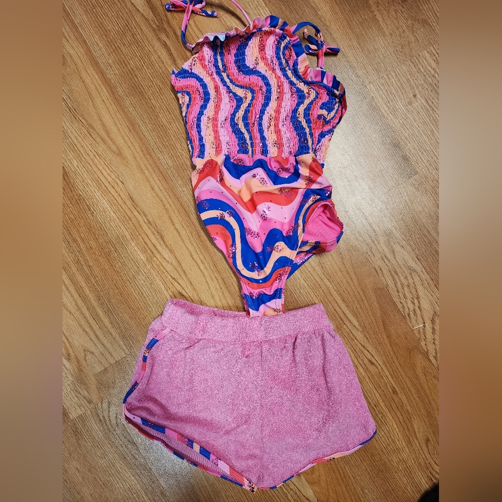 Bmagical swimsuit and shorts set, Size 8